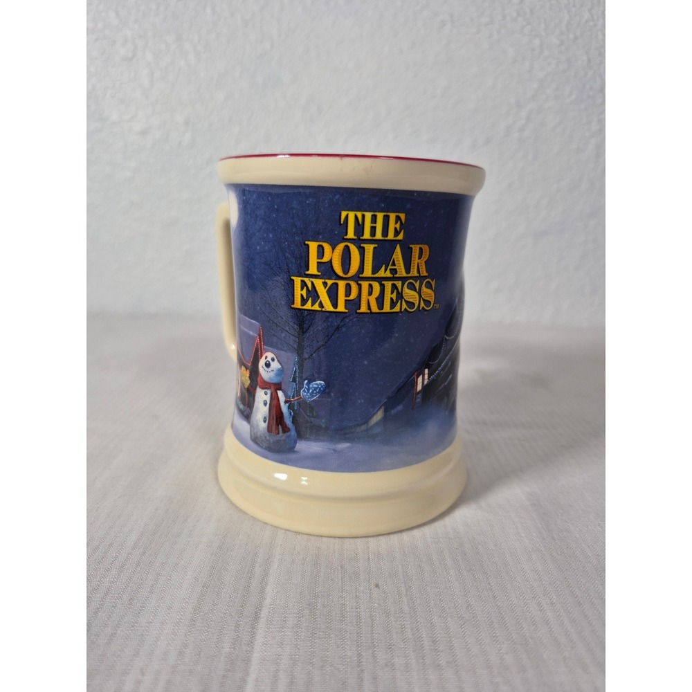 The Polar Express Believe 3D Coffee Mug Christmas Holiday Train Snowman Cup
